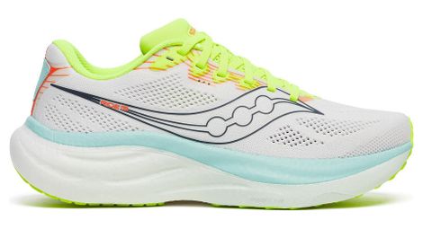 Zapatillas de running Saucony Ride 19 Blanco/Amarillo/Azul Mujer