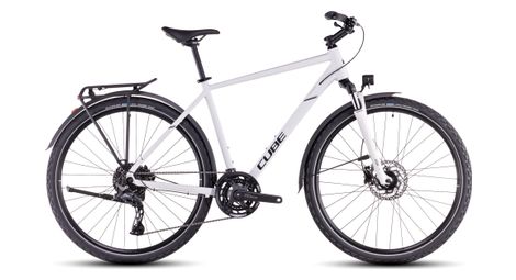 Cube Nature Pro Allroad Bicicletta ibrida Shimano Cues 10S 700 mm Cotone Bianco Grigio 2025