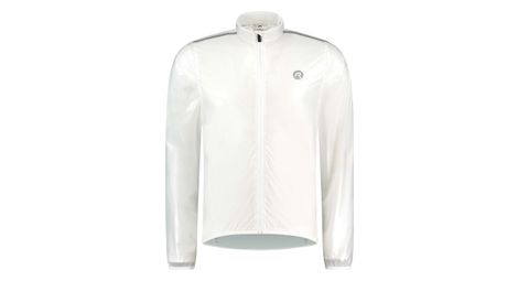 Veste velo pluie vent rogelli emergency - homme - blanc