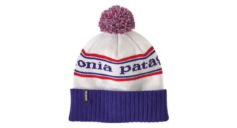 Bonnet unisexe patagonia powder town blanc bleu