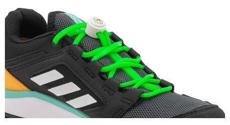 Lacets élastiques pour le running - silicone - vert fluo