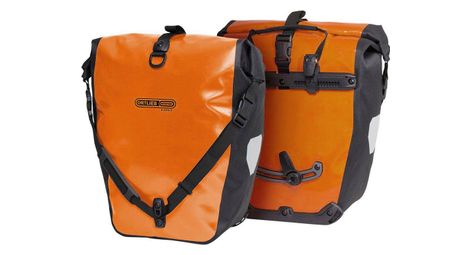 Coppia di borse da bici ortlieb back-roller classic quick lock2.1 40 l arancione nero