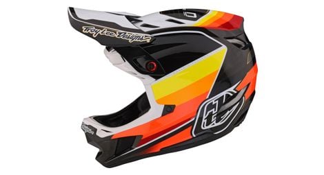 Casque integral troy lee designs d4 carbon mips noir orange