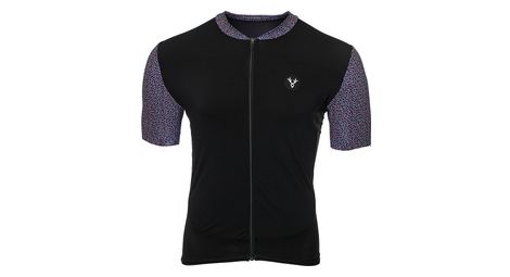 Maillot manches courtes lebram aspin noir bleu rose