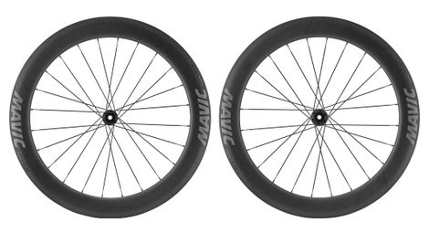 pair of mavic cosmic sl 65 disc wheels 700mm 12x100 12x142mm centerlock