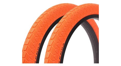 2x pneus BMX KENDA 20 pouces x 1,95 pouces orange
