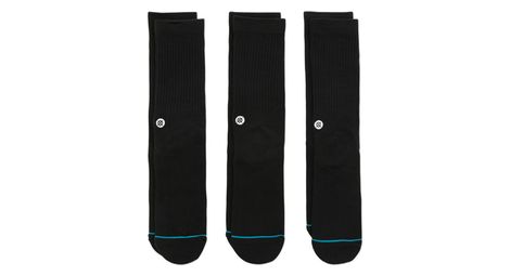 Chaussettes (3 paires) stance icon crew noir