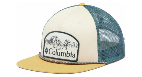 Casquette columbia flat brim blanc unisex
