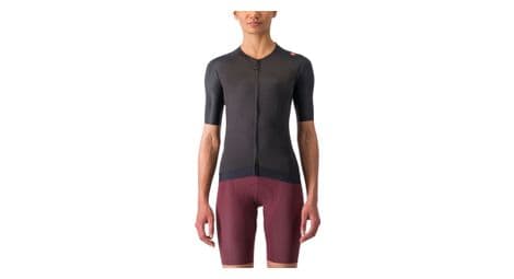 Castelli aero pro 7.0 schwarzes kurzarmtrikot für frauen s