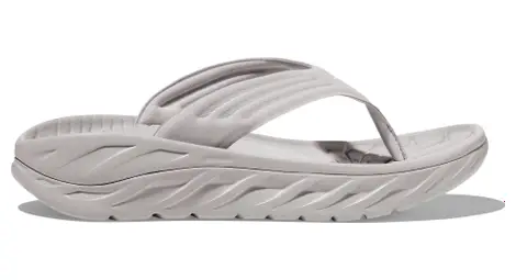 Chaussures récupération hoka one one ora recovery flip gris blanc homme