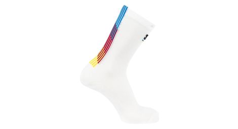 Chaussettes salomon pulse crew race flag blanc