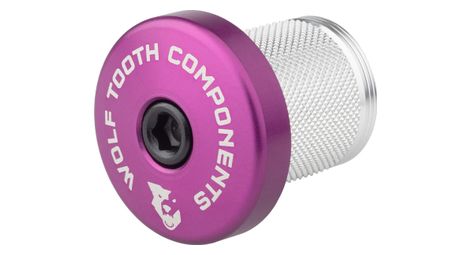 Tapón de compresión diente de lobo con tapa espaciadora integrada 1 1/8'' morado