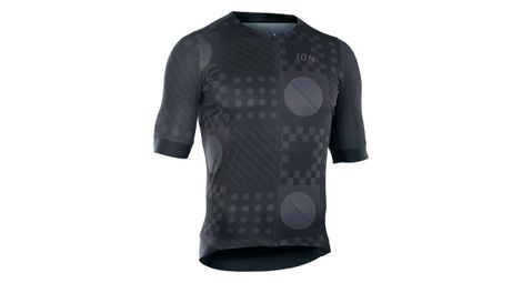 Maillot de manga corta ION VNTR AMP Gravel Negro para hombre
