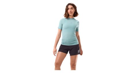 Maillot Manches Courtes Compressport Trail Racing Bleu Femme