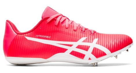 Zapatillas de atletismo unisex asics hypersprint 8 rojo blanco