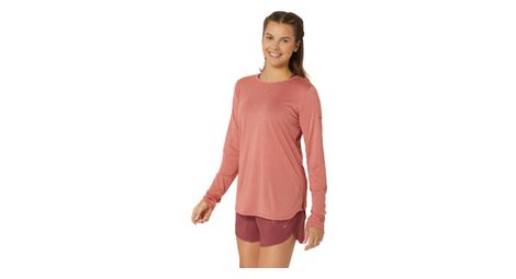 Maillot de manga larga asics nagino run rosa para mujer