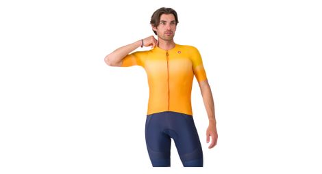 Maillot Manches Courtes Castelli UPF Orange Homme