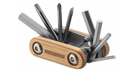 Kit d'outils vélo 8 en 1 rockbros - acier et bois - multifonctionnel