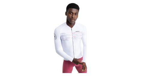 Maillot vélo manches longues homme cyclisme m2 noise blanc