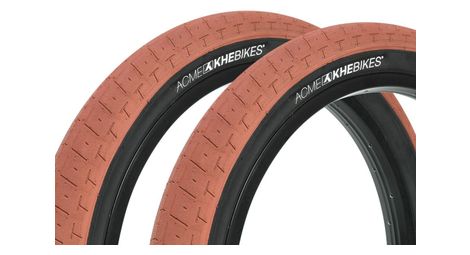 2x pneus BMX ACME 20 pouces x 2,40 pouces marron KHE