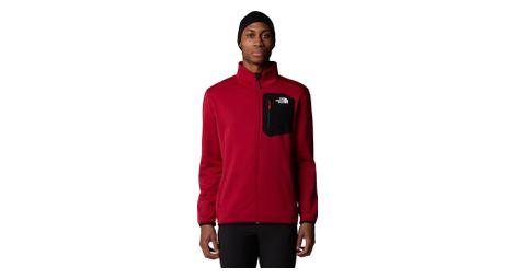 The north face crest full zip polare rosso
