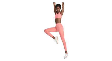 Collant long nike dri-fit go femme rose