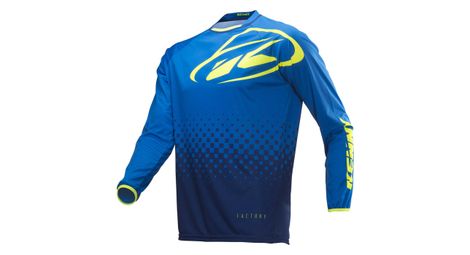 Maillot manches longues kenny factory bleu jaune fluo