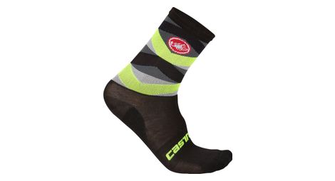 Paire de chaussettes castelli fatto 12 noir jaune