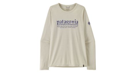 Camiseta de manga larga Patagonia Capilene Cool Daily Hut Tripper, color beige, para mujer