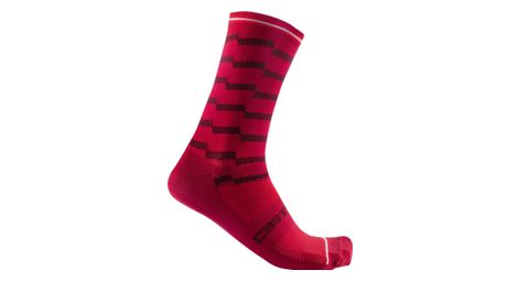 Chaussettes unisexe castelli unlimited 18 rouge bordeaux