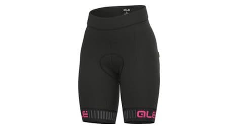 Damen trägerlose radhosealé traguardo schwarz/pink fluo