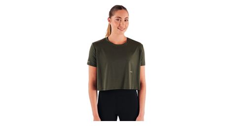 Running circle smooth operator khaki crop top