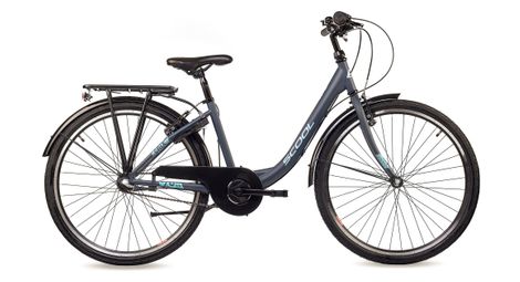 Vélo enfant S'COOL chiX 3 vitesses – Gris foncé/Aqua