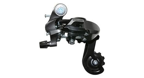 Derailleur vtt-route arriere p2r 6-7v. noir seven petite chape a visser