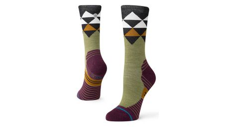 Stance performance primal light crew socks green / orange