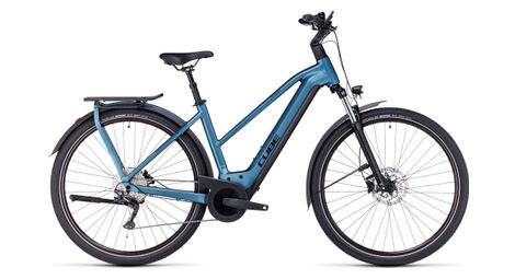 Vélo de ville électrique cube kathmandu hybrid one 750 trapeze shimano deore 10v 750 wh 700 mm bleu 2023