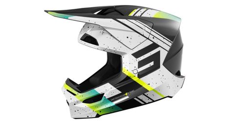 Casque intégral shot furious mirage bleu jaune adulte