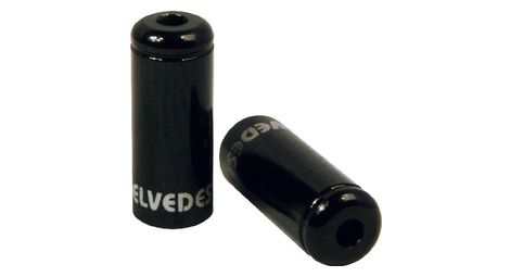 Elvedes Aluminium Bremsgehäuse Endkappen 5,0 mm 10 Stück Schwarz