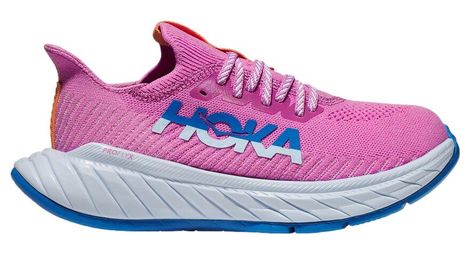 Chaussures de Running Femme Hoka Carbon X 3 Rose Bleu