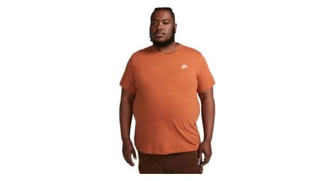 Nike sportswear club tee orange kurzarm-t-shirt