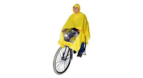 Poncho pluie avec fenetre pour lumiere de velo