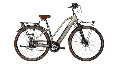 Velo de ville electrique bicyklet camille shimano acera altus 8v 504 wh 700 mm gris