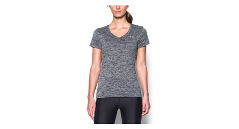 Maillot manches courtes femme under armour twist tech gris noir