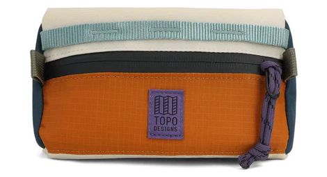 lenkertasche topo designs mini   mountain 1l blau braun