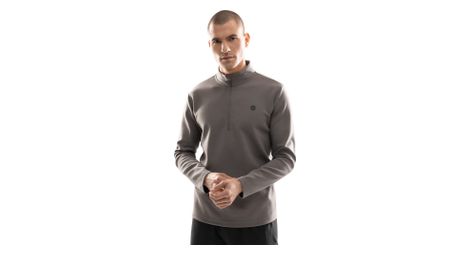 Pull fitness demi-zip homme troop gris