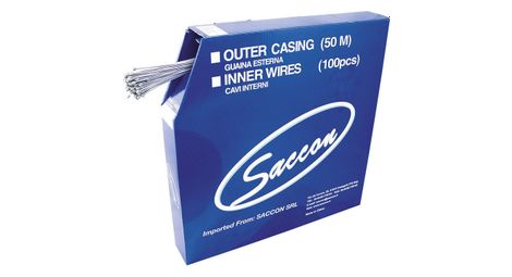 Lot de 100 câbles de dérailleur arrière en acier galvanisé Saccon