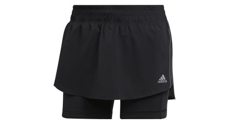 Jupe 2 en 1 femme adidas performance run it noir