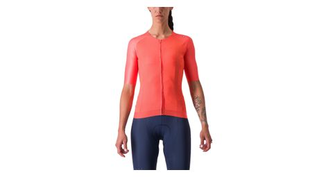 Maillot castelli aero pro 7.0 de manga corta para mujer rosa