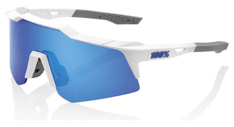 Lunettes 100 speedcraft xs blanc mat verres miroir bleu