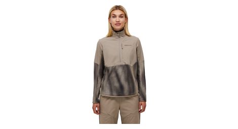 Forro polar Peak Performance Freelight AOP Polartec Alpha con media cremallera, color beige, para mujer